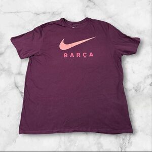 nike fc barcelona tshirt mens purple pink 2XL short sleeve standard fit new